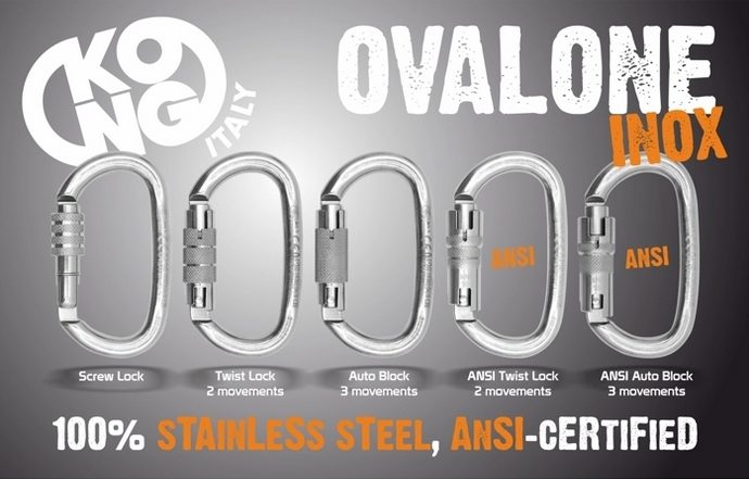kong inox karabiner ovalone
